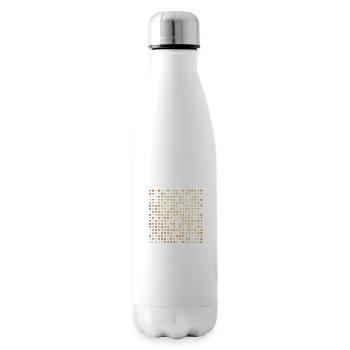 goldene Punkte - Isolierflasche - Weiß - Rechts