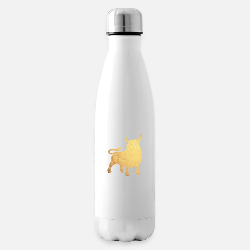 gold stier - Isolierflasche - Weiß