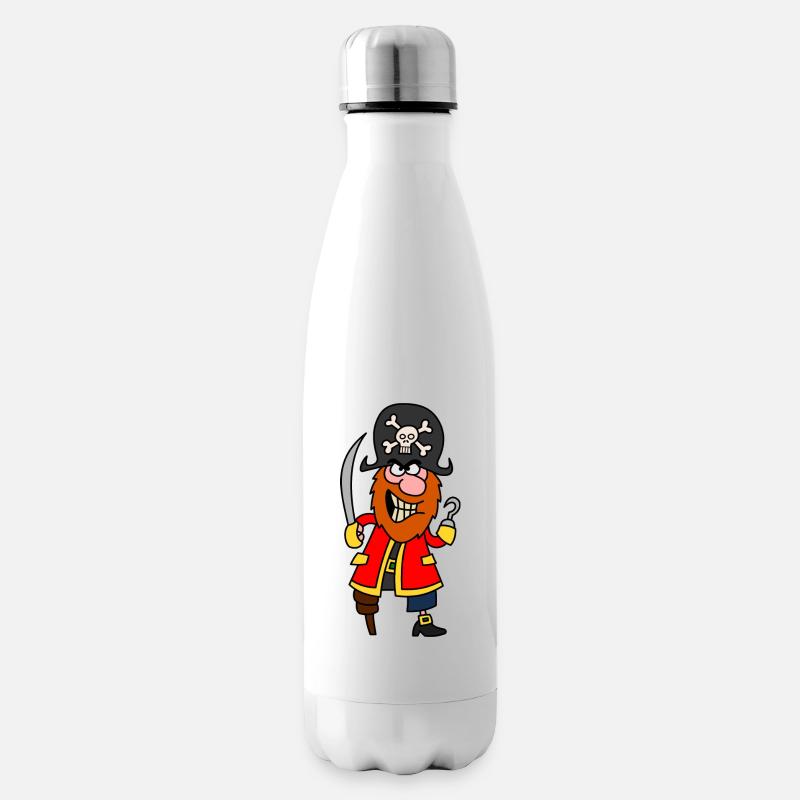 Pirate de bande dessinée - Bouteille isotherme - blanc