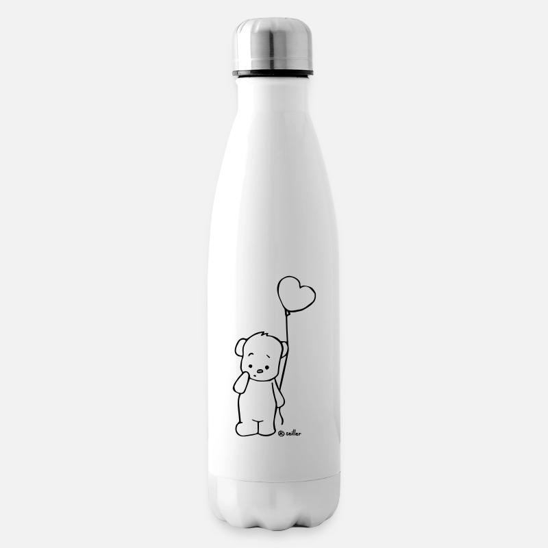 Verliebter Teddy - Isolierflasche - Weiß