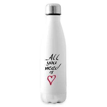 All u need is love - Bouteille isotherme - blanc - Droite