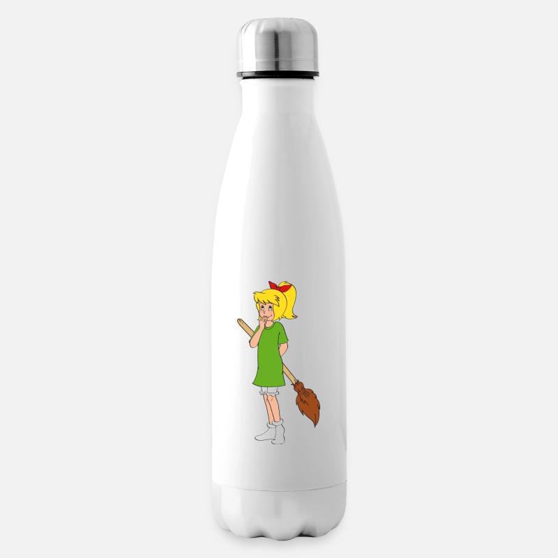 Bibi Blocksberg schüchtern mit Kartoffelbrei - Isolierflasche - Weiß