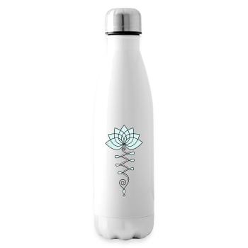 Lotus Blume Lotusblüte Buddhismus Symbol Yoga OM - Isolierflasche - Weiß - Rechts
