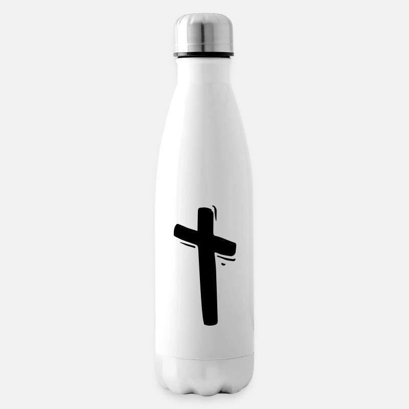 Jesus Kreuz Gott Kirche - Isolierflasche - Weiß