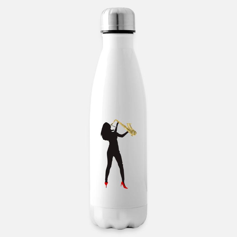 Sax Mädchen - Isolierflasche - Weiß