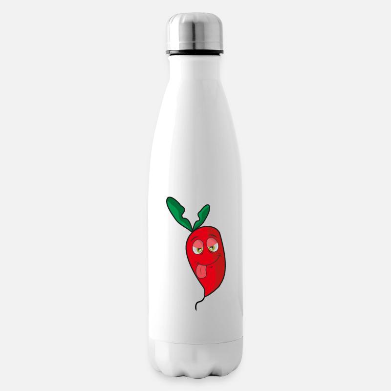 radish - radieschen - character - Cartoon - Isolierflasche - Weiß