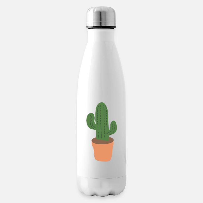 kaktus - Isolierflasche - Weiß