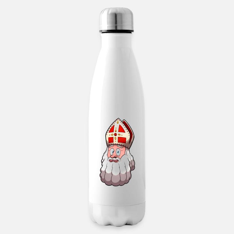 Visage de Saint Nicolas - Bouteille isotherme - blanc