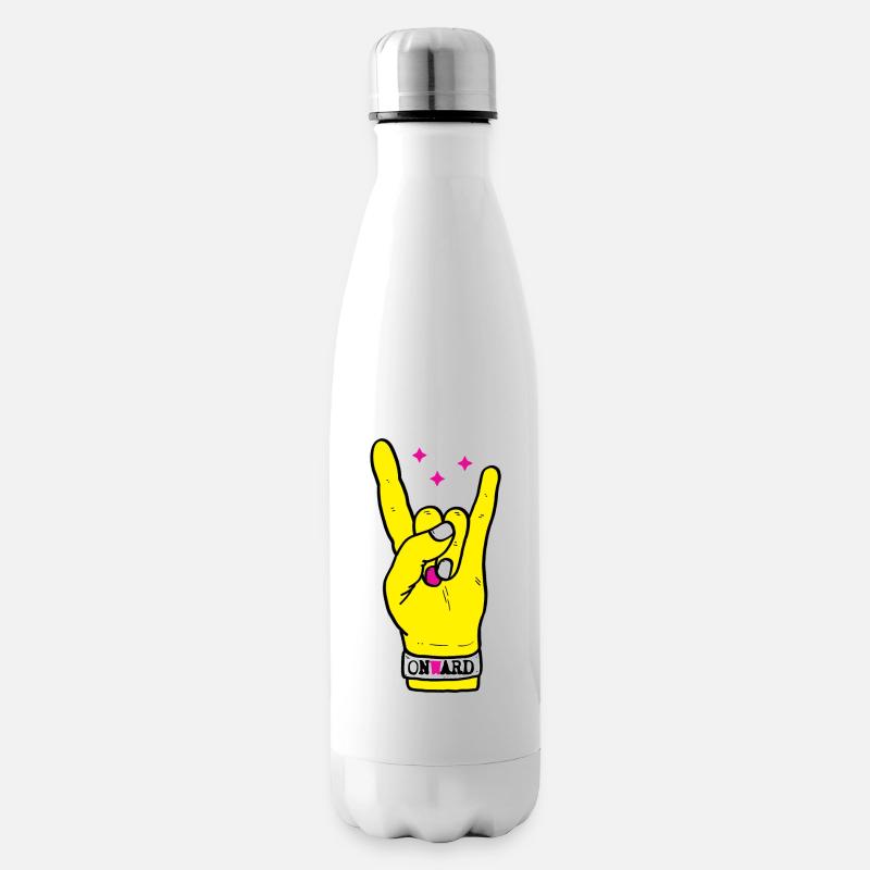 Weiter gehts - Punk Hand - Isolierflasche - Weiß