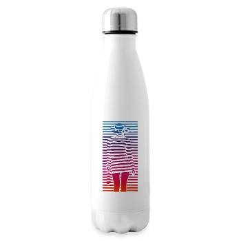 Beautiful female paint fashion colorful woman art - Insulated Water Bottle - white - Right