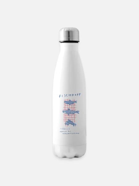 Fischkopp - Isolierflasche - Weiß