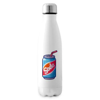soda can - Retro Soda Can - Insulated Water Bottle - white - Right