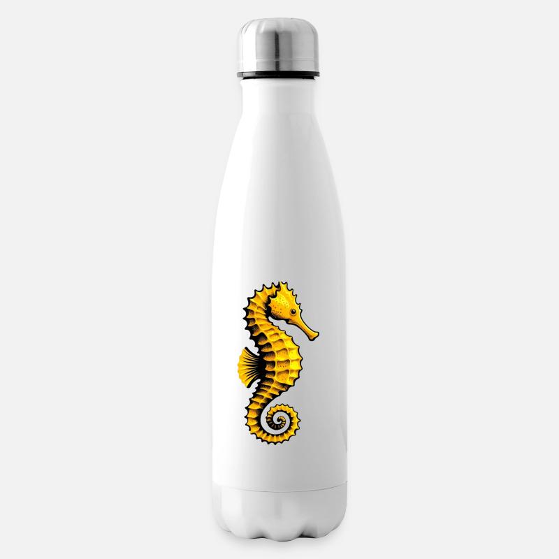 Seepferdchen - Isolierflasche - Weiß