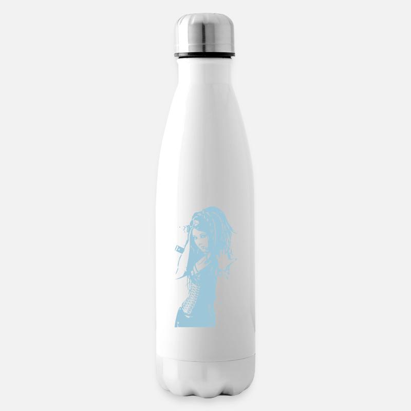 Silhouette bleue - Bouteille isotherme - blanc