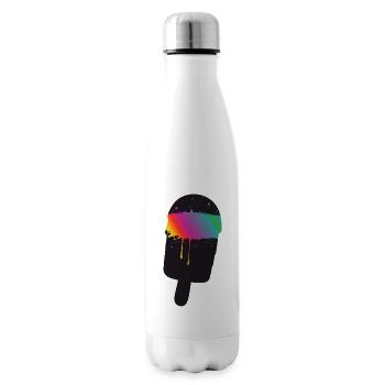 Regenbogen Eis Silhouette Street Art Style  - Isolierflasche - Weiß - Rechts