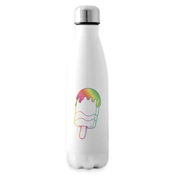 Regenbogen Eis Outline Neon Style  - Isolierflasche - Weiß - Rechts