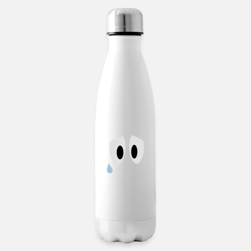 Smiley Sad Eyes - Bouteille isotherme - blanc