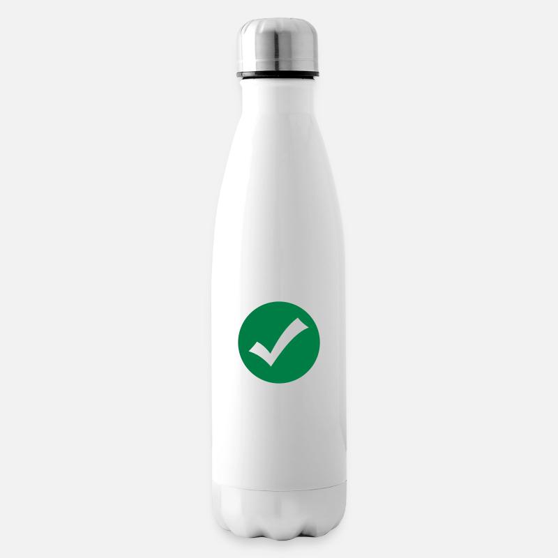 tiques coche - Bouteille isotherme - blanc