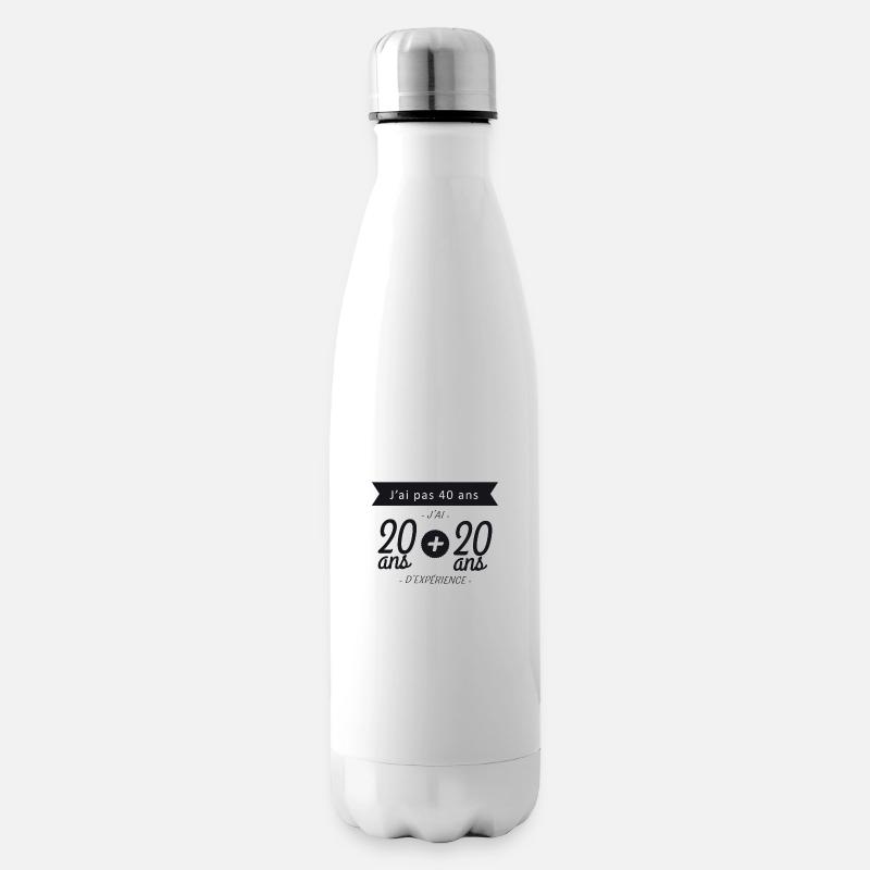 20 ans et 20 ans d'expérience - Bouteille isotherme - blanc
