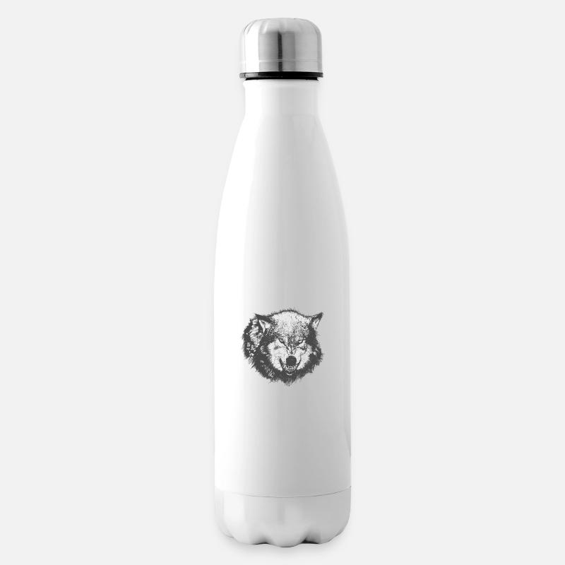 Wolf - Isolierflasche - Weiß