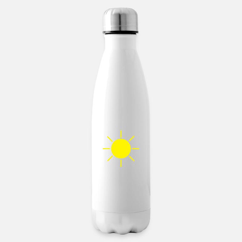 Sonne - Isolierflasche - Weiß
