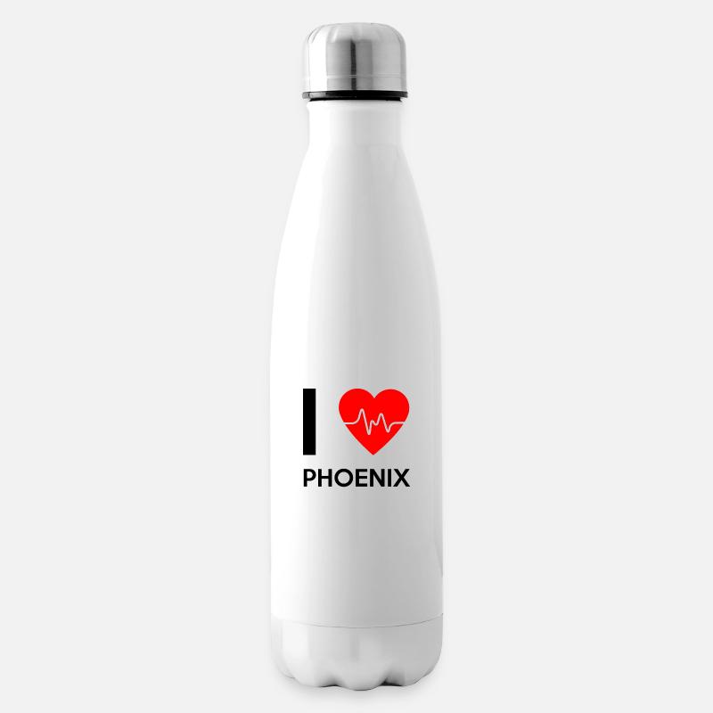 J'aime Phoenix - I Love Phoenix - Bouteille isotherme - blanc