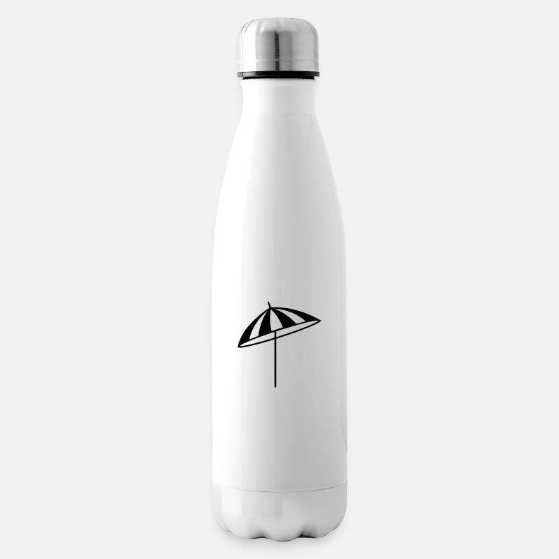 Schirm - Strand - Isolierflasche - Weiß