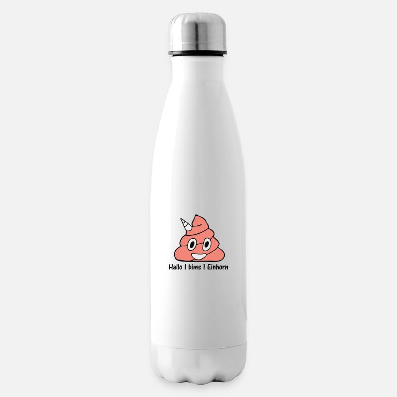 I bims 1 Einhornkackhaufen - Isolierflasche - Weiß