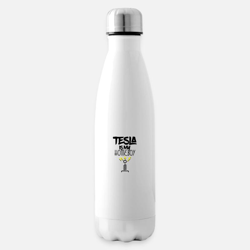 Tesla est mon - Bouteille isotherme - blanc