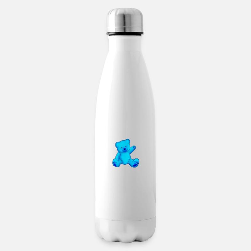 OURSON COULEUR BLEU - Bouteille isotherme - blanc