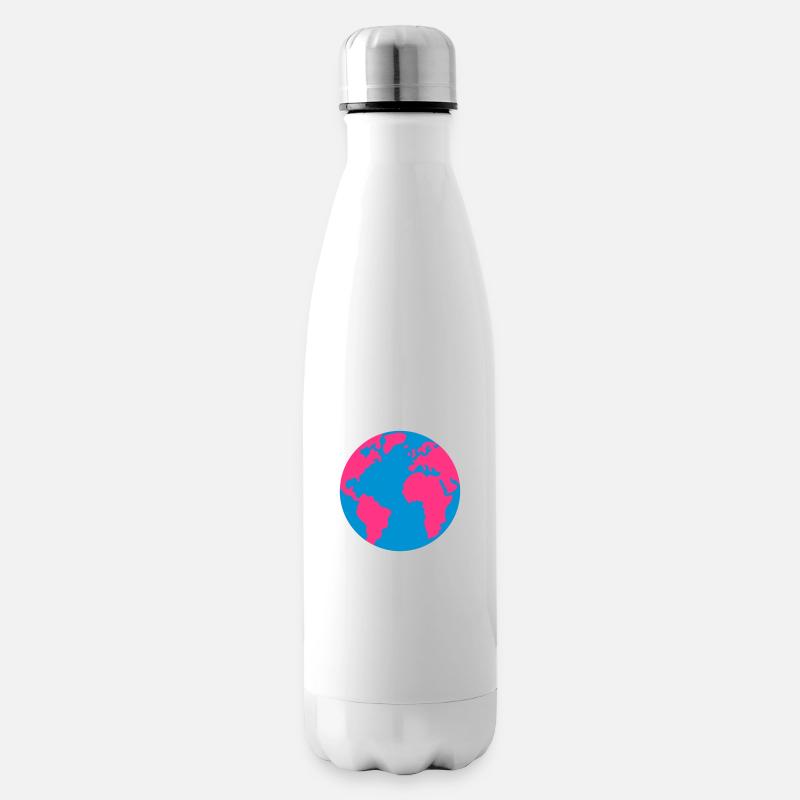 Planet Erde - Isolierflasche - Weiß