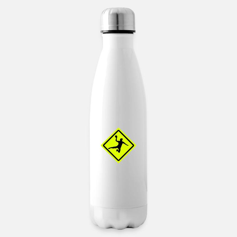 handball roadsign - Bouteille isotherme - blanc