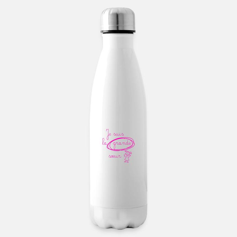 Je suis la grande soeur - version rose - Bouteille isotherme - blanc