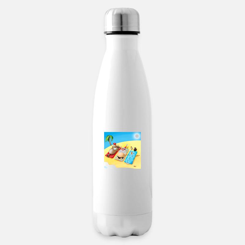 Weihnachts Strand - Isolierflasche - Weiß