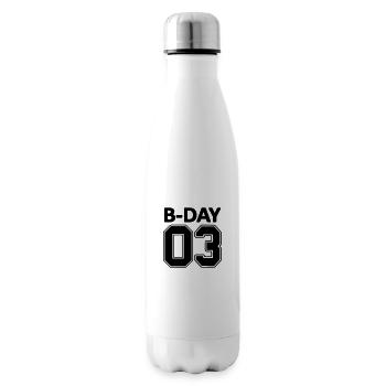 3rd Birthday Bday 03 numéros de NUMBER jersey - Bouteille isotherme - blanc - Droite