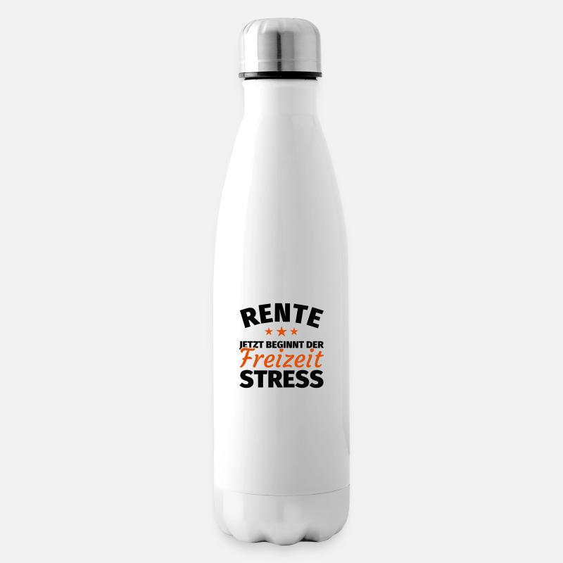 Geschenk Rente Ruhestand - Isolierflasche - Weiß