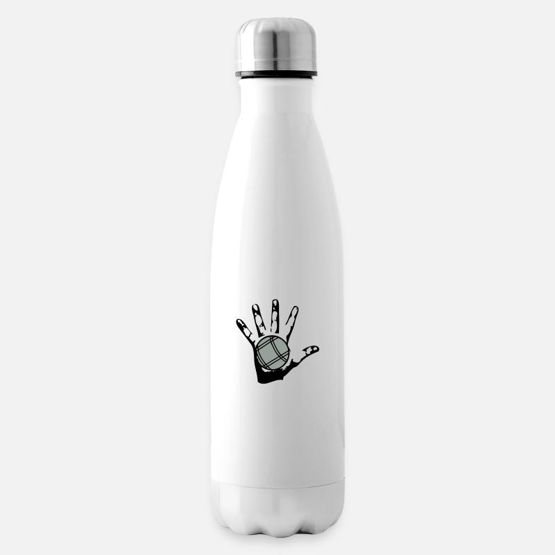 petanque boule main - Bouteille isotherme - blanc