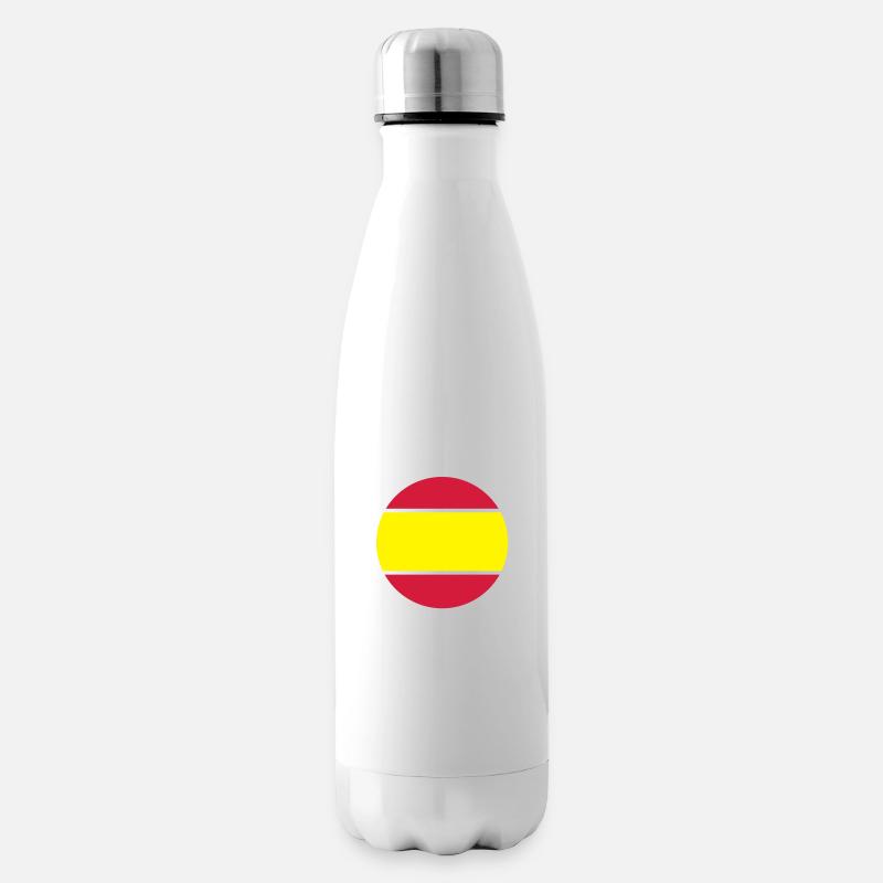 spanien_rund_50 - Insulated Water Bottle - white