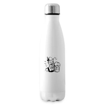 retro guy with beer - Isolierflasche - Weiß - Rechts