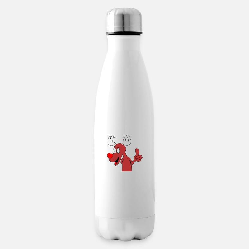 Elch - Isolierflasche - Weiß