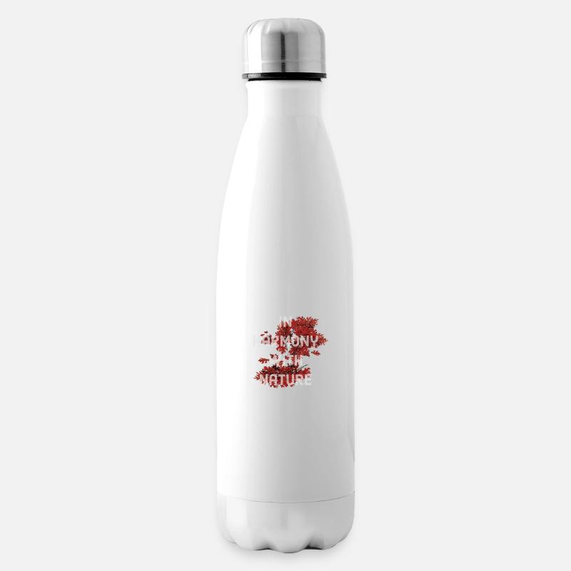 Sei In Stimmung Mit Der Natur - Isolierflasche - Weiß