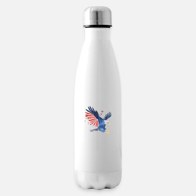 4. Juli Adler - Isolierflasche - Weiß