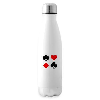 Cartes à jouer, Poker - Bouteille isotherme - blanc - Droite