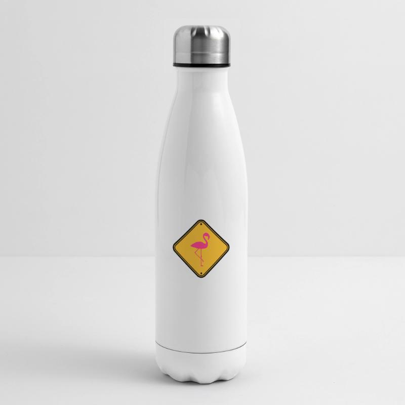 warning note caution caution shield danger fla Insulated Water Bottle