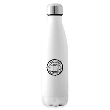 round circle stamp nicholas christmas design coo - Insulated Water Bottle - white - Right