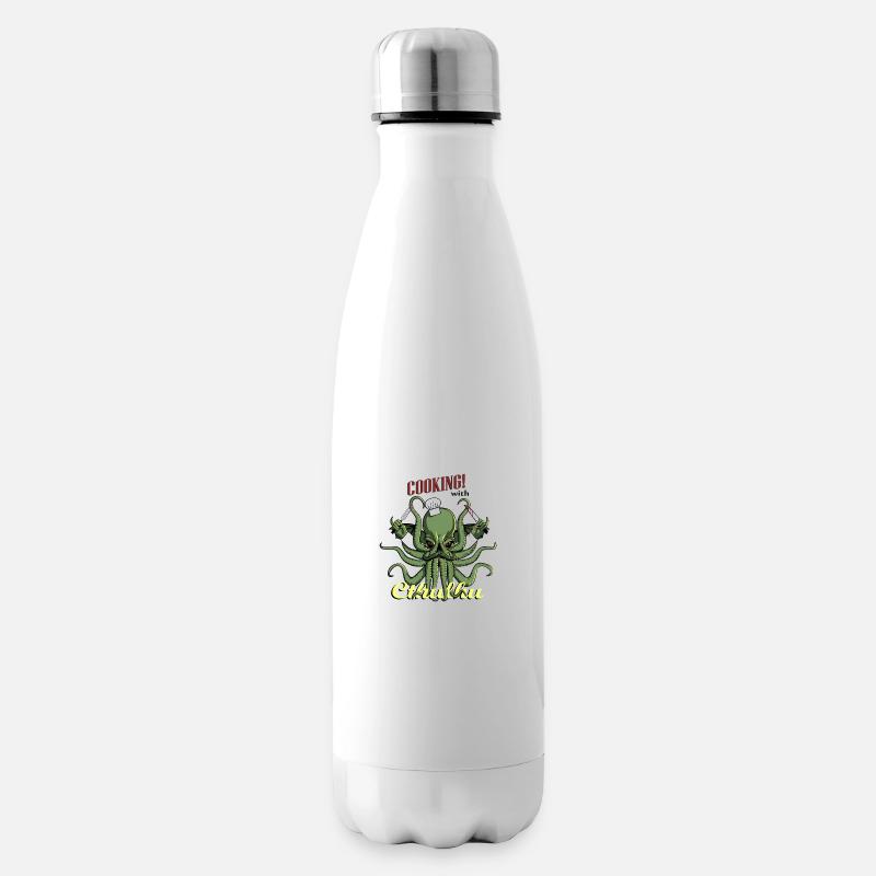 Cuisiner avec Cthulhu! - Bouteille isotherme - blanc