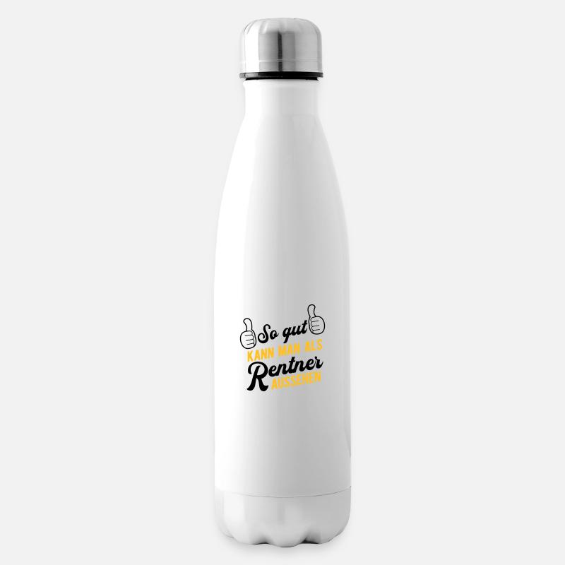 Rente Rentner Ruhestand Pension Geschenk zu Rente - Isolierflasche - Weiß