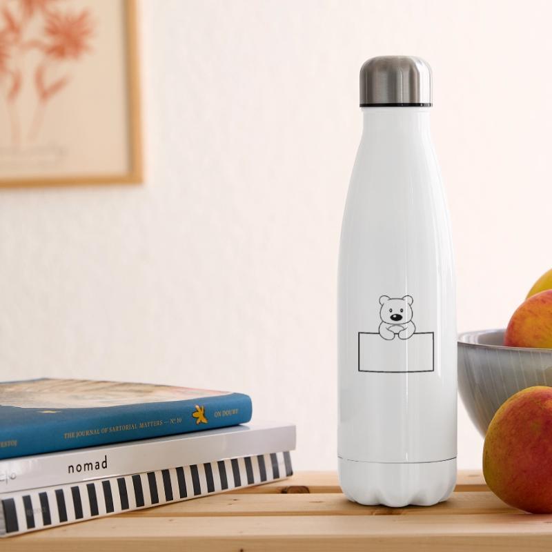 frame name shield text write teddy grizzly ba Insulated Water Bottle