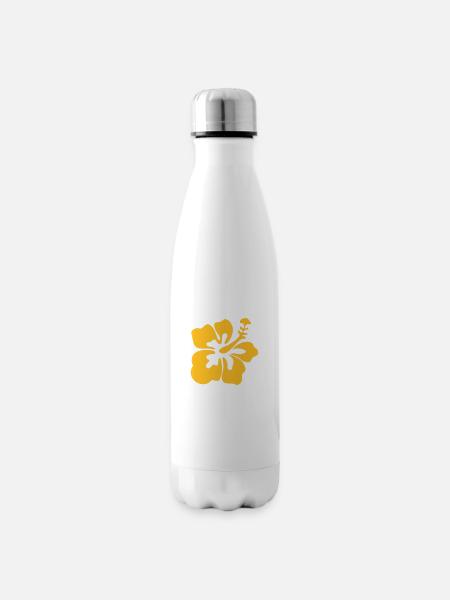 Hibiskus Hawaii Blume Blüte - Termoflaske - hvid