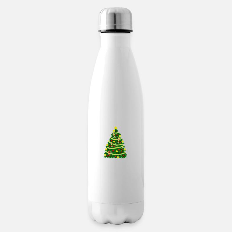 christmas_tree - Bouteille isotherme - blanc